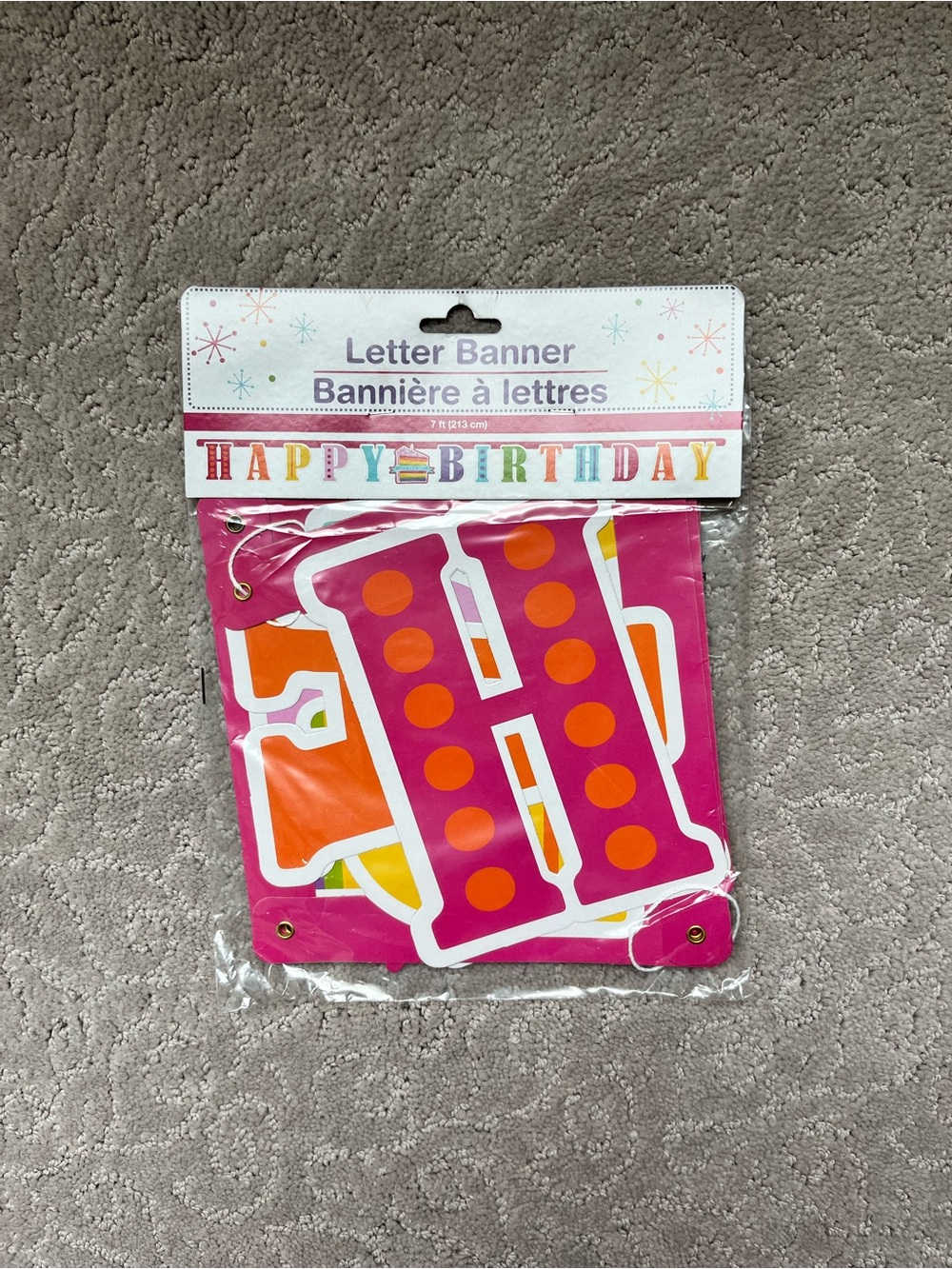 Letter Banner for birthday